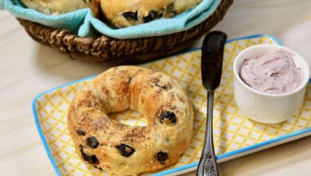 2-Ingredient Dough Air Fryer Blueberry Bagels