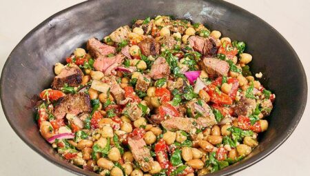 Steak Chimichurri Dense Bean Salad